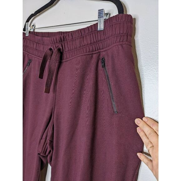 Athleta Recover Bounce Back Jogger Sweatpants Burgundy 1X - Picture 3 of 14